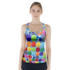 Umbrella Racer Back Sports Top by artworkshop