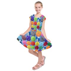 Umbrella Kids  Short Sleeve Dress by artworkshop