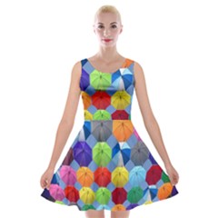 Umbrella Velvet Skater Dress by artworkshop