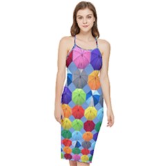 Umbrella Bodycon Cross Back Summer Dress by artworkshop