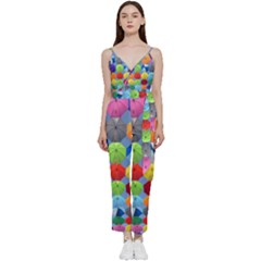 Umbrella V-neck Camisole Jumpsuit by artworkshop