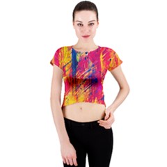 Various Colors Crew Neck Crop Top by artworkshop