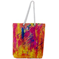 Various Colors Full Print Rope Handle Tote (large) by artworkshop