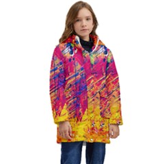 Various Colors Kids  Hooded Longline Puffer Jacket by artworkshop