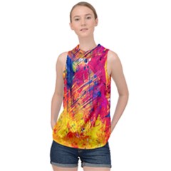 Various Colors High Neck Satin Top by artworkshop