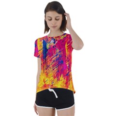 Various Colors Short Sleeve Open Back Tee by artworkshop