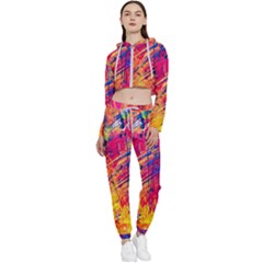 Various Colors Cropped Zip Up Lounge Set by artworkshop