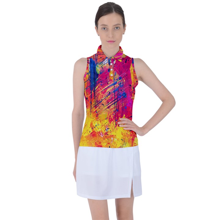 Various Colors Women s Sleeveless Polo Tee