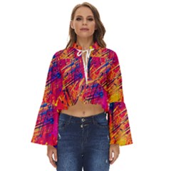 Various Colors Boho Long Bell Sleeve Top by artworkshop