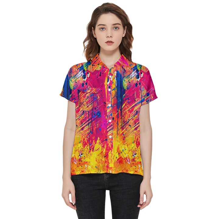 Various Colors Short Sleeve Pocket Shirt