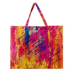 Various Colors Zipper Large Tote Bag by artworkshop