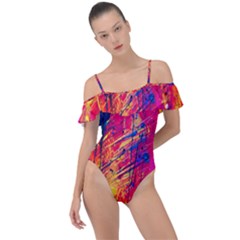 Various Colors Frill Detail One Piece Swimsuit by artworkshop