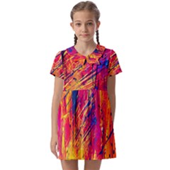 Various Colors Kids  Asymmetric Collar Dress by artworkshop