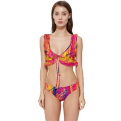 Various Colors Low Cut Ruffle Edge Bikini Set by artworkshop