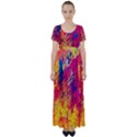 Various Colors High Waist Short Sleeve Maxi Dress View1