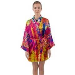 Various Colors Long Sleeve Satin Kimono