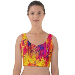 Various Colors Velvet Crop Top by artworkshop