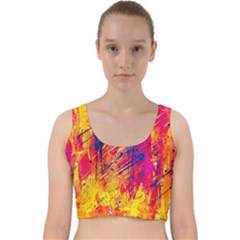 Various Colors Velvet Racer Back Crop Top by artworkshop