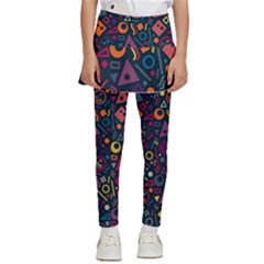 Doodle Pattern Kids  Skirted Pants