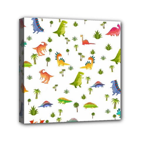 Vector Baby Dino Seamless Pattern Mini Canvas 6  X 6  (stretched) by Grandong