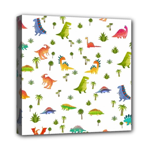 Vector Baby Dino Seamless Pattern Mini Canvas 8  X 8  (stretched) by Grandong