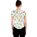 Vector Baby Dino Seamless Pattern Crew Neck Crop Top View2