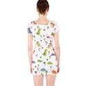 Vector Baby Dino Seamless Pattern Short Sleeve Bodycon Dress View2