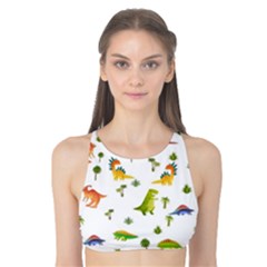 Vector Baby Dino Seamless Pattern Tank Bikini Top by Grandong