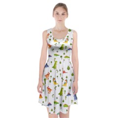 Vector Baby Dino Seamless Pattern Racerback Midi Dress by Grandong