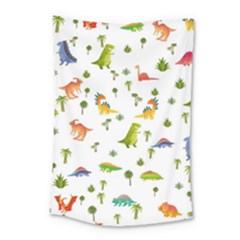 Vector Baby Dino Seamless Pattern Small Tapestry by Grandong