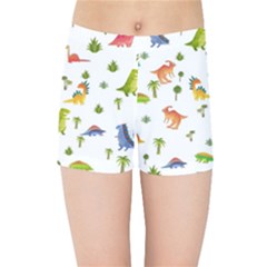 Vector Baby Dino Seamless Pattern Kids  Sports Shorts by Grandong