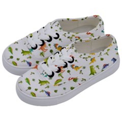 Vector Baby Dino Seamless Pattern Kids  Classic Low Top Sneakers by Grandong