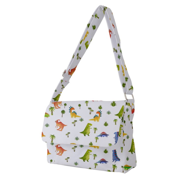 Vector Baby Dino Seamless Pattern Full Print Messenger Bag (M)