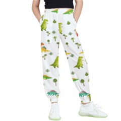 Vector Baby Dino Seamless Pattern Kids  Joggers by Grandong