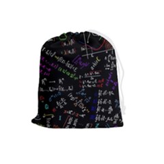 Mathematics  Physics Maths Math Pattern Drawstring Pouch (large) by Grandong