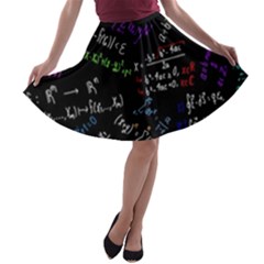 Mathematics  Physics Maths Math Pattern A-line Skater Skirt by Grandong