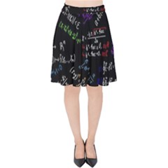 Mathematics  Physics Maths Math Pattern Velvet High Waist Skirt by Grandong