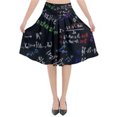 Mathematics  Physics Maths Math Pattern Flared Midi Skirt by Grandong