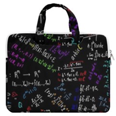 Mathematics  Physics Maths Math Pattern Macbook Pro 16  Double Pocket Laptop Bag  by Grandong