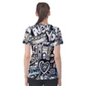 New York City Nyc Broadway Doodle Art Women s Sport Mesh Tee View2