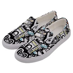 New York City Nyc Broadway Doodle Art Men s Canvas Slip Ons by Grandong