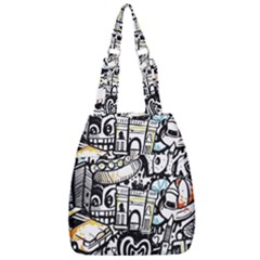 New York City Nyc Broadway Doodle Art Center Zip Backpack by Grandong