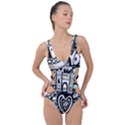 New York City Nyc Broadway Doodle Art Side Cut Out Swimsuit View1