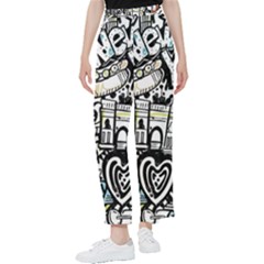 New York City Nyc Broadway Doodle Art Women s Pants  by Grandong