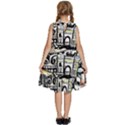 New York City Nyc Broadway Doodle Art Kids  Frill Swing Dress View4