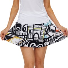 New York City Nyc Broadway Doodle Art Women s Skort by Grandong