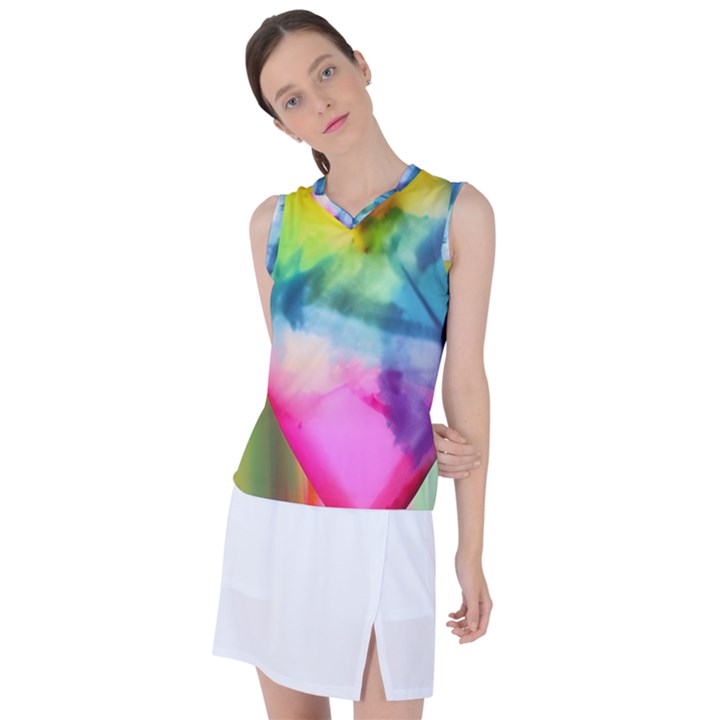 Heart design Women s Sleeveless Sports Top