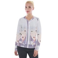 Emilia Rezero Velvet Zip Up Jacket