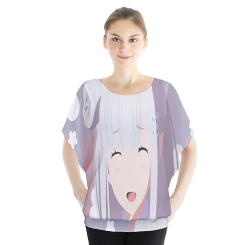 Emilia Rezero Batwing Chiffon Blouse by artworkshop