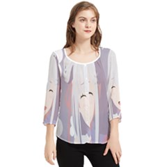 Emilia Rezero Chiffon Quarter Sleeve Blouse by artworkshop